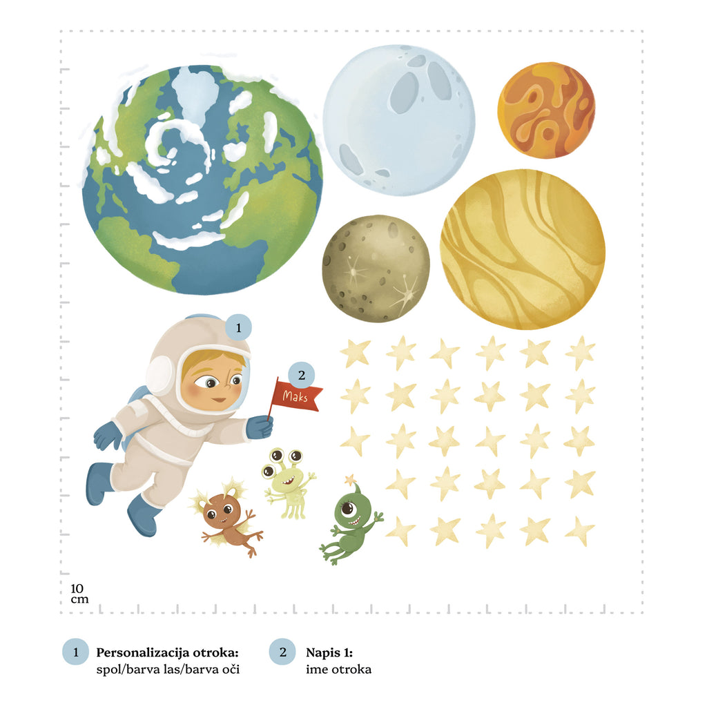 Nalepke Vesoljska pustolovščina