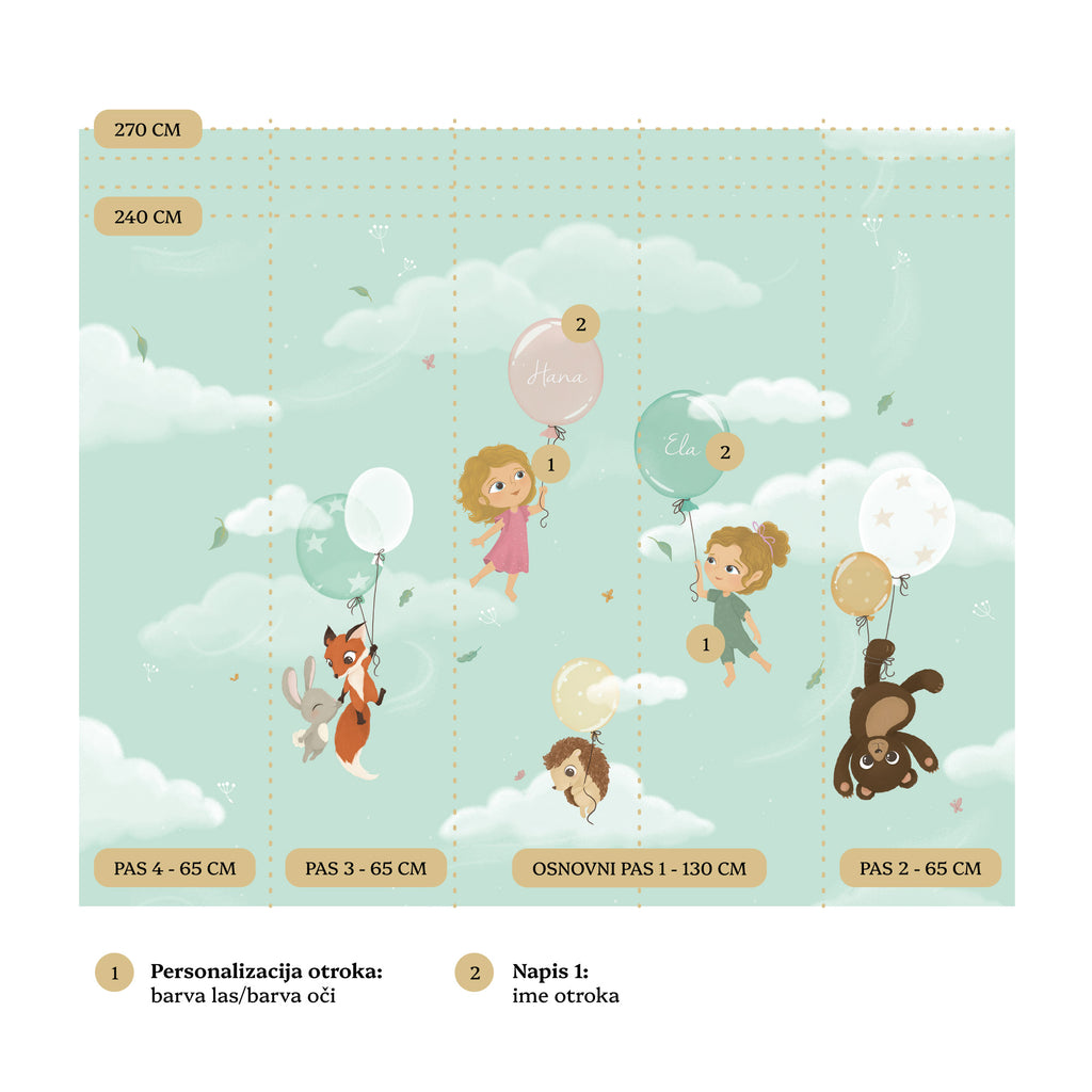 Tapeta Polet s sestrico