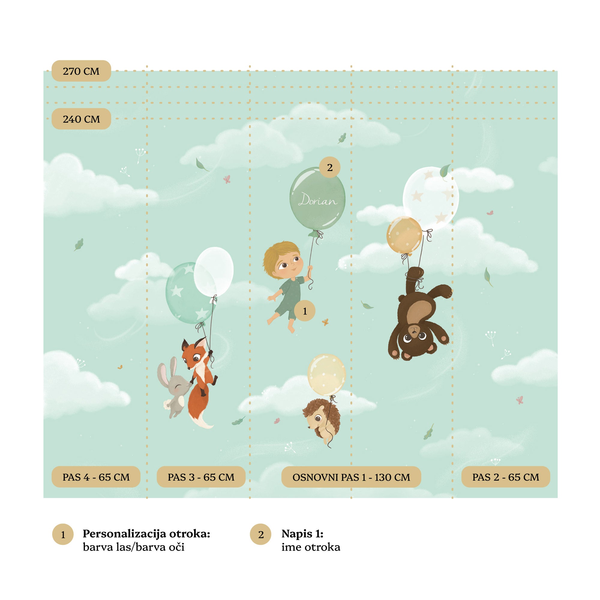 Tapeta Polet z baloni